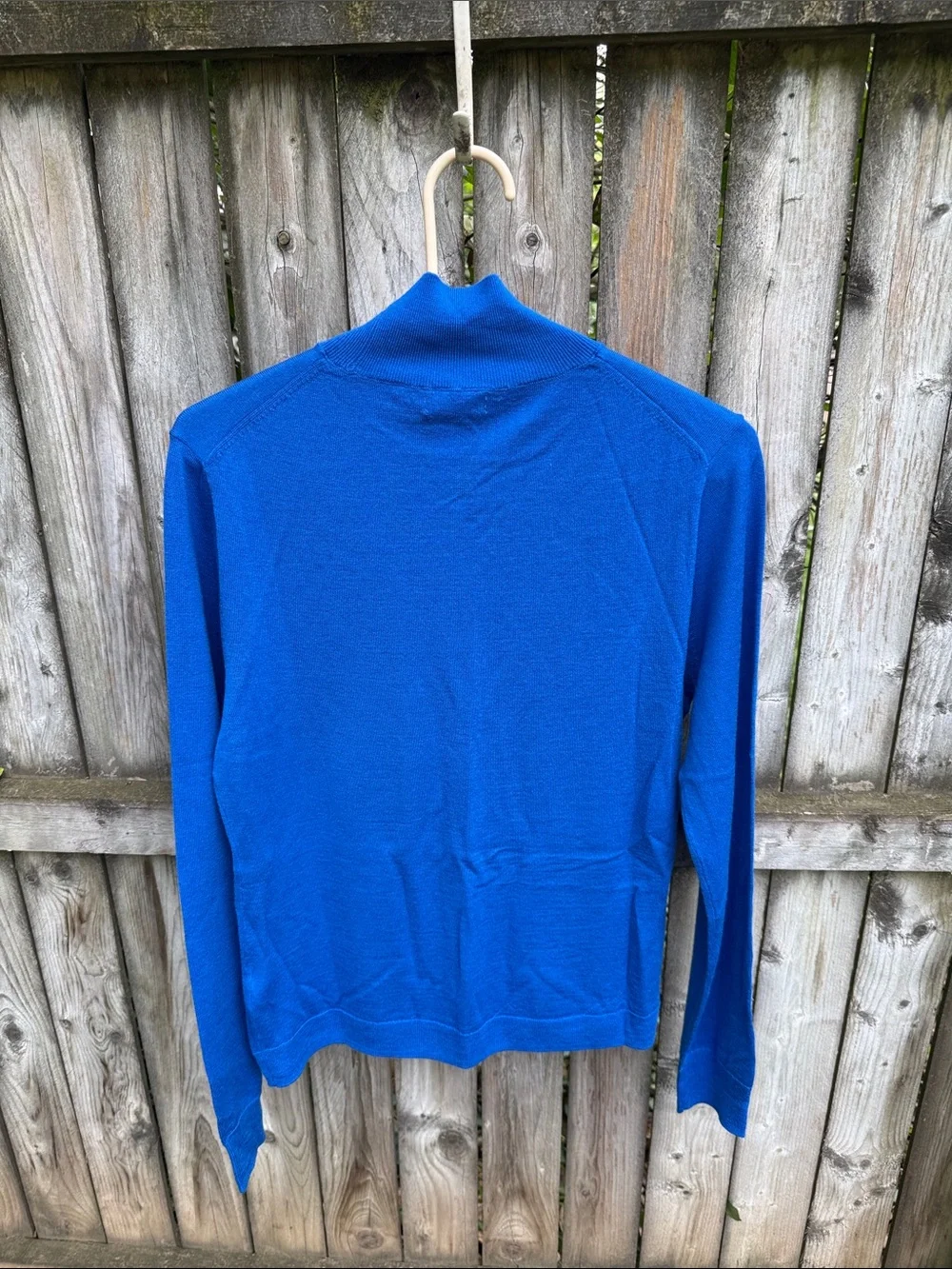 J. Crew Carolyn turtleneck sweater in merino wool CM709 Tidewater blue 12 14 L